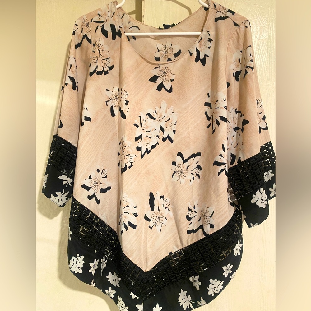 Alfani Black & Light Pink Tunic
